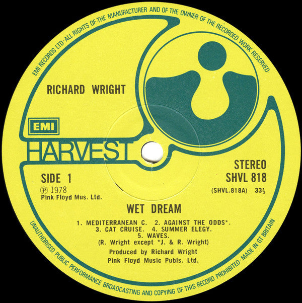 Richard Wright : Wet Dream (LP, Album, Gat)