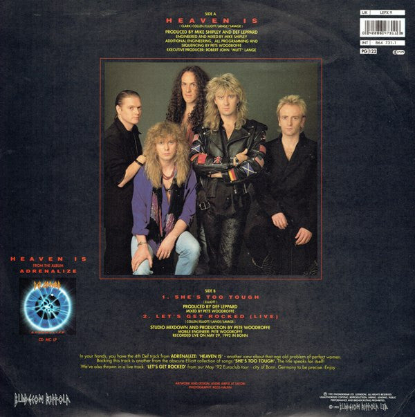 Def Leppard : Heaven Is (12", Ltd, Num, Pic)