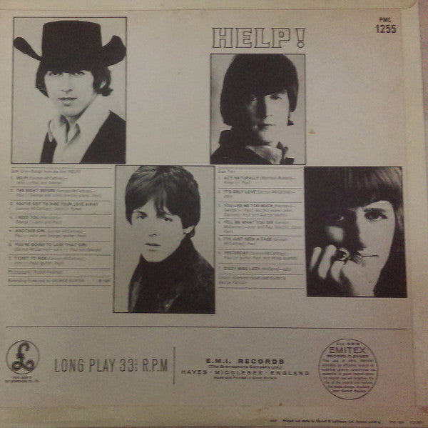 The Beatles : Help! (LP, Album, Mono)