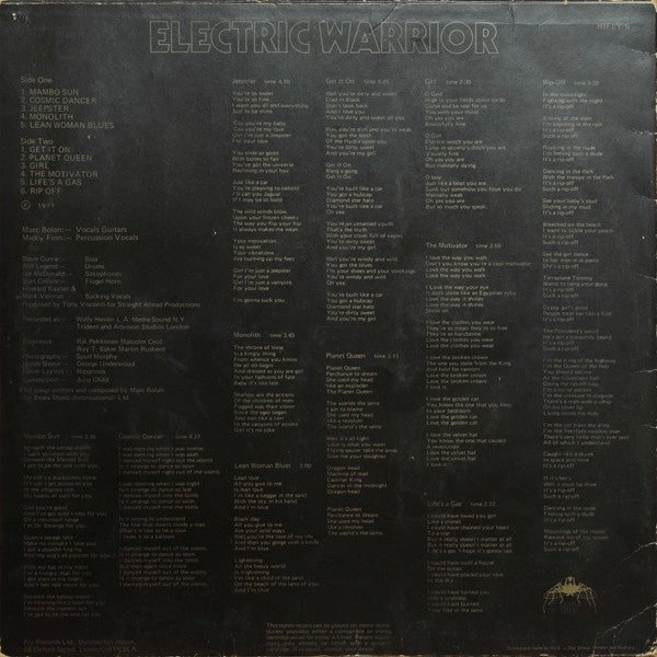 T. Rex : Electric Warrior (LP, Album)