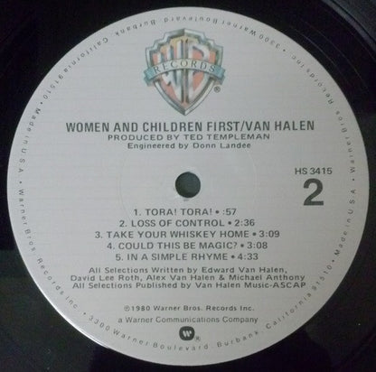 Van Halen : Women And Children First (LP, Album, Jac)