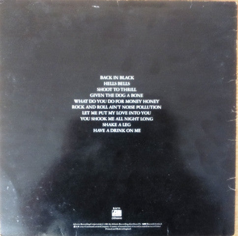 AC/DC : Back In Black (LP, Album)