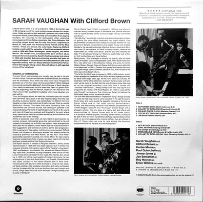 Sarah Vaughan : Sarah Vaughan With Clifford Brown (LP, Album, Ltd, RE, RM, 180)