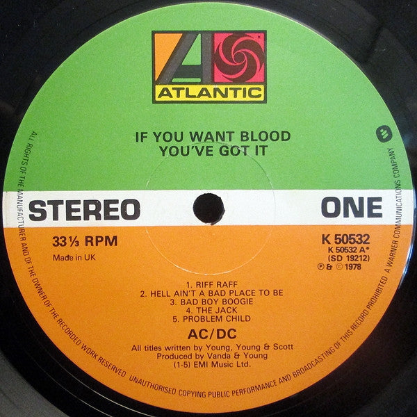 AC/DC : If You Want Blood You've Got It (LP, Album)