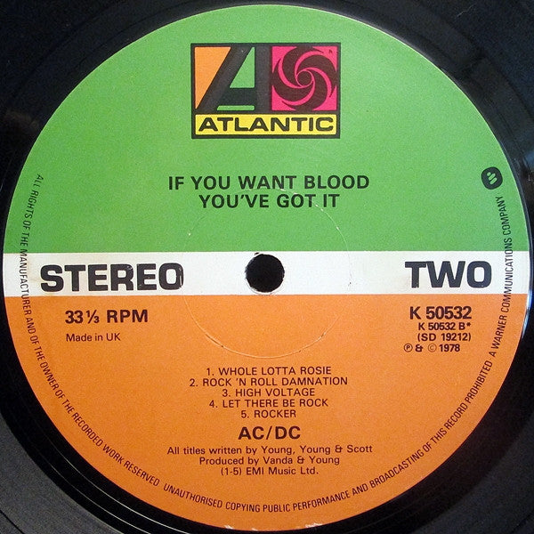 AC/DC : If You Want Blood You've Got It (LP, Album)