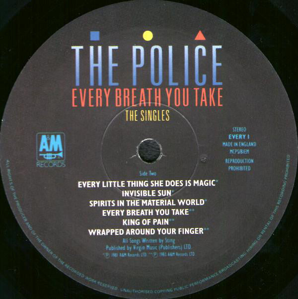 The Police : Every Breath You Take (The Singles) (LP, Comp, PRS)