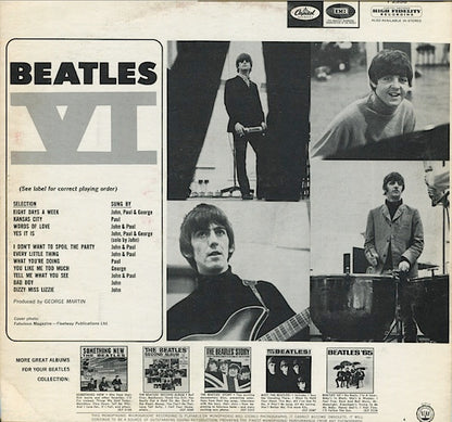 The Beatles : Beatles VI (LP, Album, Mono, Scr)