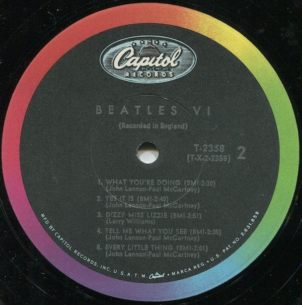 The Beatles : Beatles VI (LP, Album, Mono, Scr)