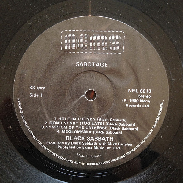 Black Sabbath : Sabotage (LP, Album, RE)