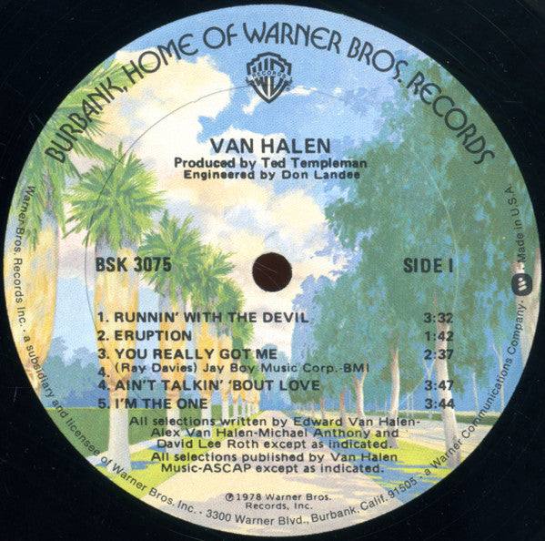 Van Halen : Van Halen (LP, Album, Gol)