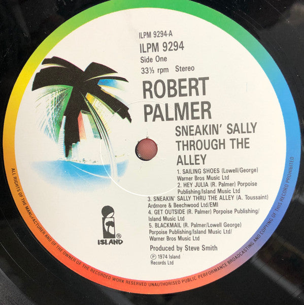 Robert Palmer : Sneakin' Sally Through The Alley (LP, Album, RE)