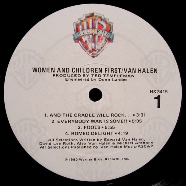 Van Halen : Women And Children First (LP, Album, RP, All)