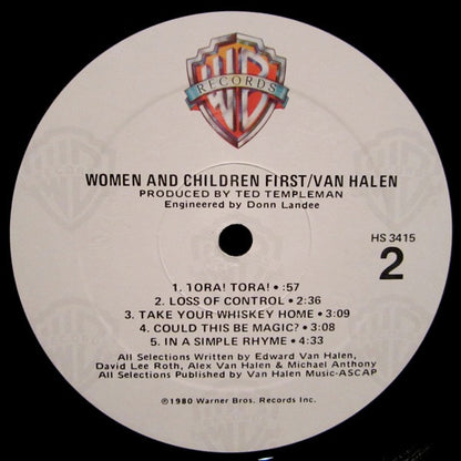 Van Halen : Women And Children First (LP, Album, RP, All)