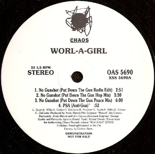 Worl-A-Girl : No Gunshot / X-Amount (12", Promo)