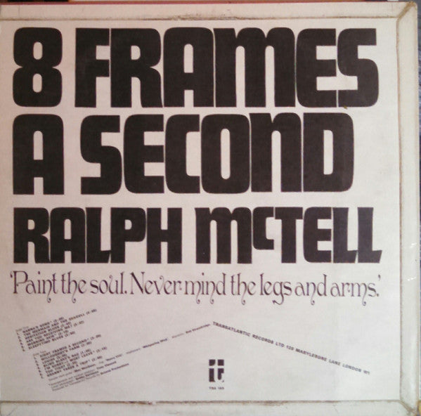 Ralph McTell : Eight Frames A Second (LP, Album)