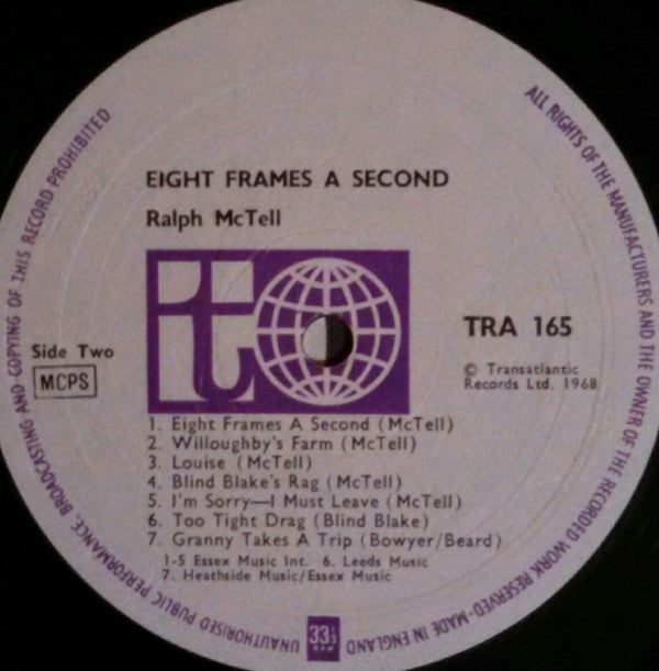 Ralph McTell : Eight Frames A Second (LP, Album)