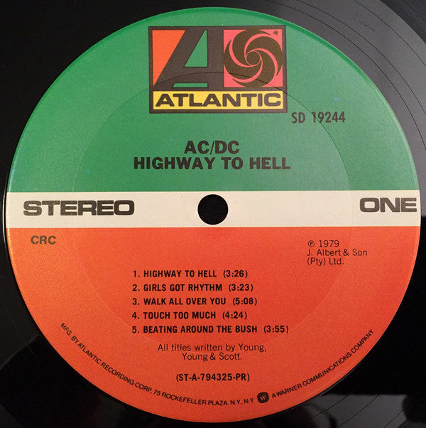 AC/DC : Highway To Hell (LP, Album, Club)