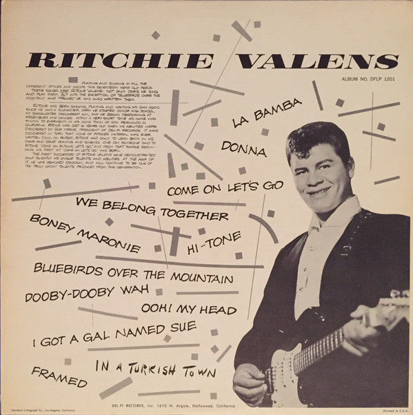 Ritchie Valens : Ritchie Valens (LP, Album, M/Print)