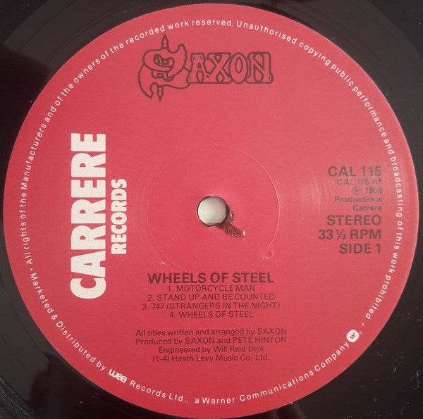 Saxon : Wheels Of Steel (LP, Album)