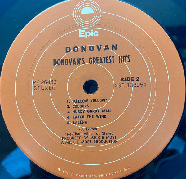 Donovan : Donovan's Greatest Hits (LP, Comp, RE, Ora)