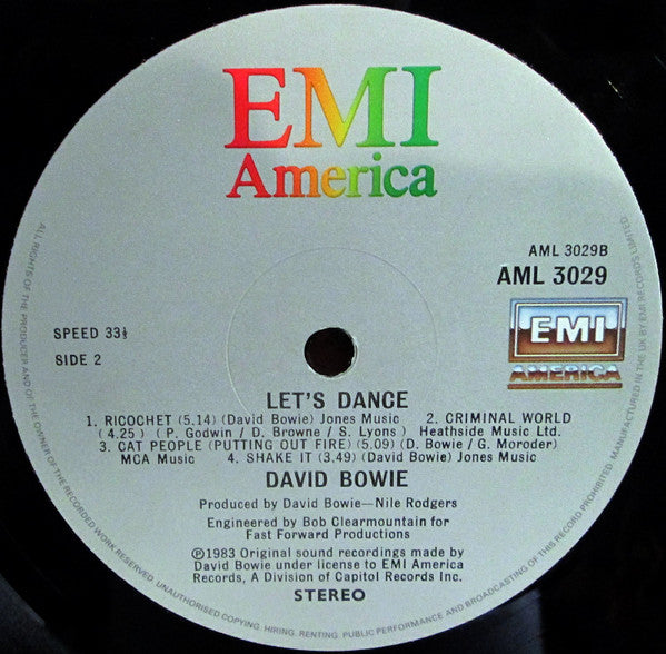 David Bowie : Let's Dance (LP, Album)