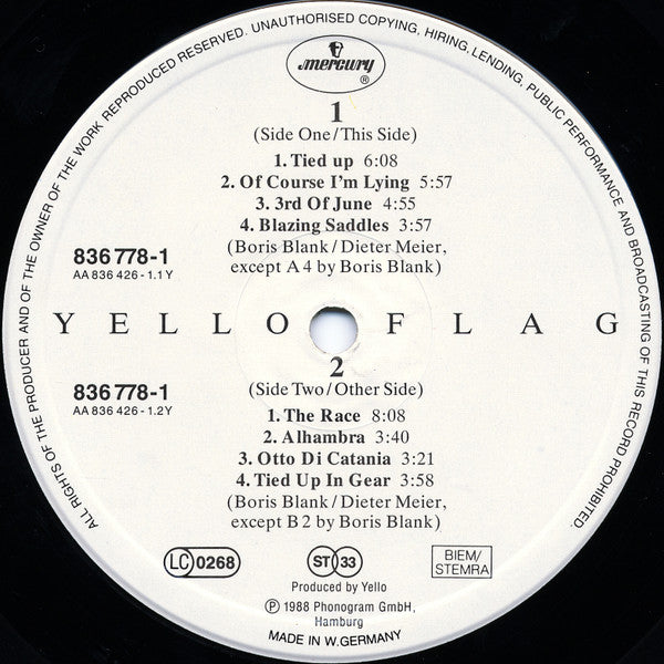 Yello : Flag (LP, Album)