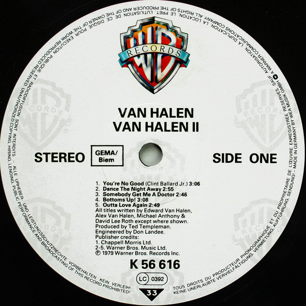 Van Halen : Van Halen II (LP, Album, RP)