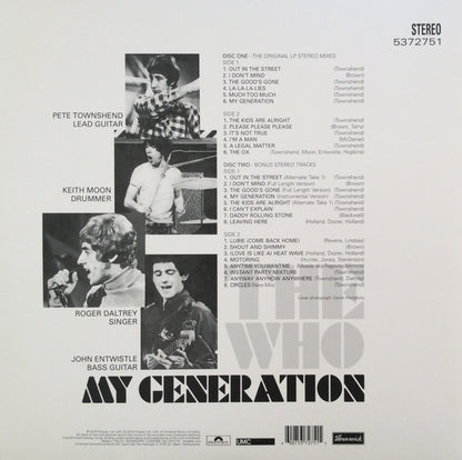 The Who : My Generation (2xLP, Album, RM, Gat)